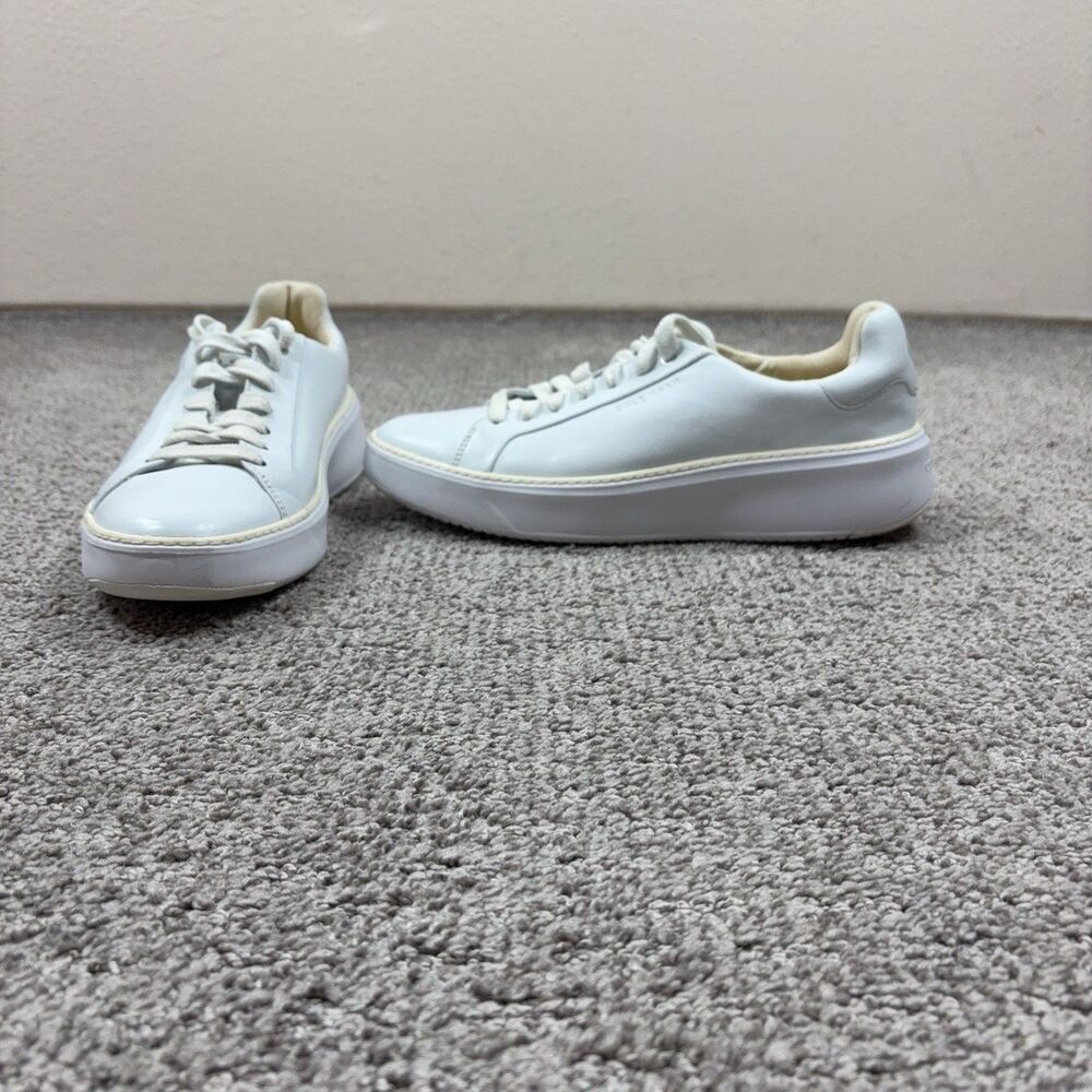 Cole Haan Shoes Womens 8 White GrandPro Leather Sneaker Lace Up Comfort Walking